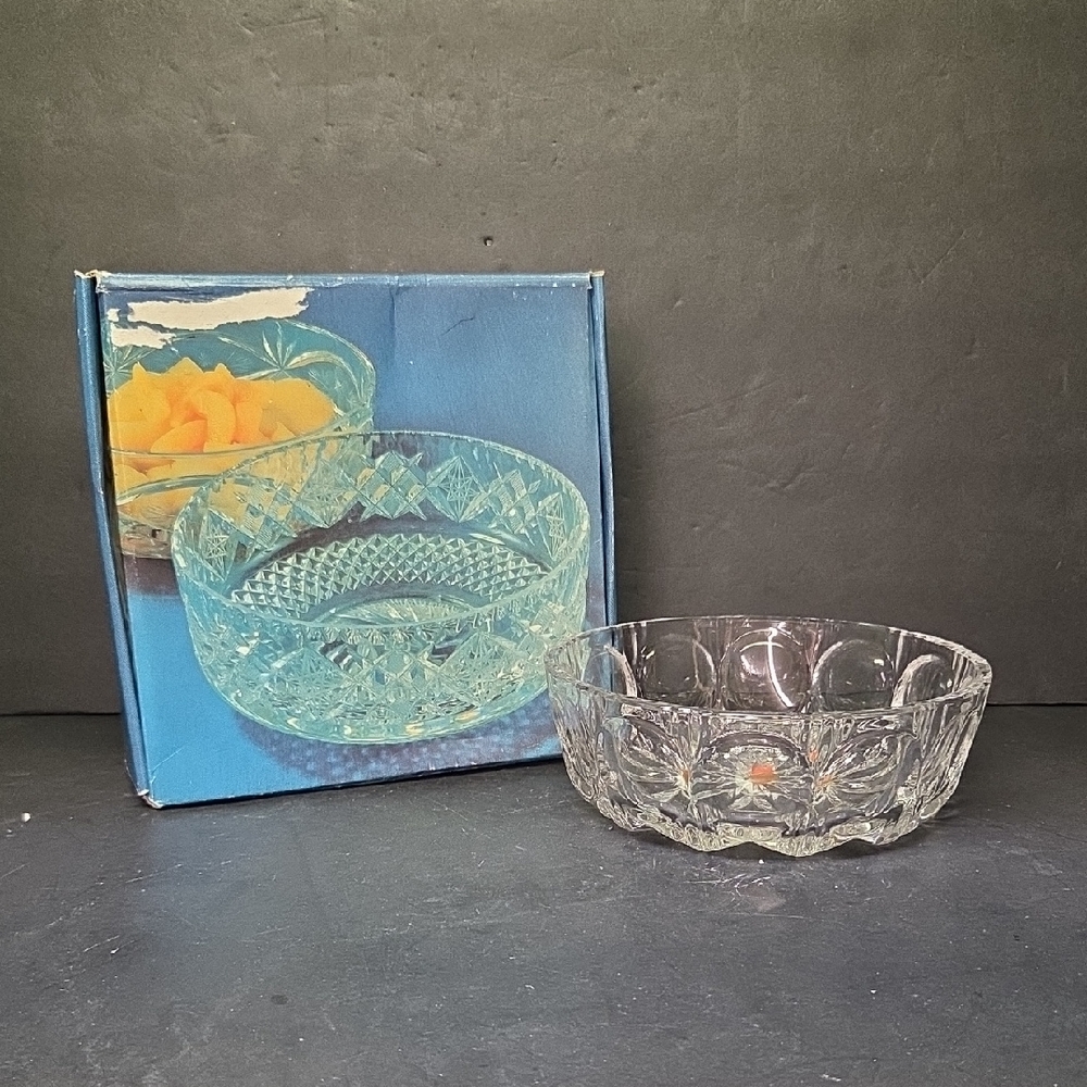 Vintage Anna Hutte Bleikristall West Germany‎ 24% PbO Lead Crystal Dish